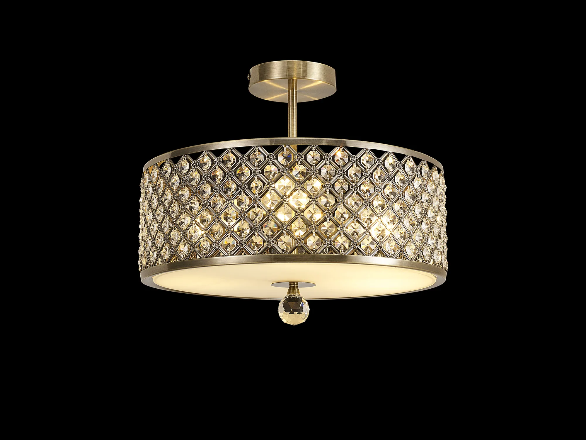 Sasha Crystal Ceiling Lights Deco Flush Crystal Fittings
